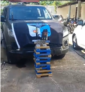 Operação COD e CPE em Baliza apreende 36 kg de maconha escondidos em sacos de rações
