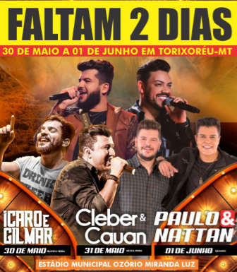 Prepare o coração, pois faltam apenas dois dias para a melhor festa de Torixoréu
