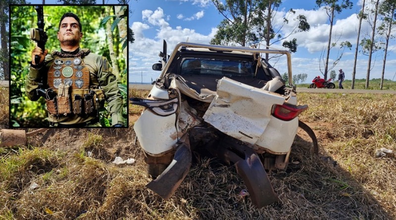 Investigador da polícia morre em acidente entre motos e caminhonete em rodovia de MT