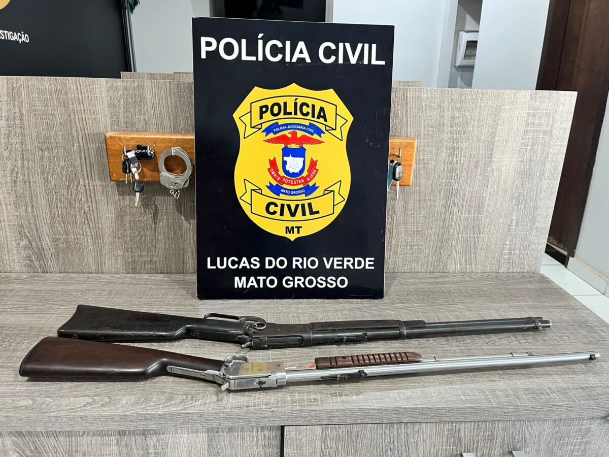 Polícia Civil apreende duas armas de fogo em posse de investigado por violência doméstica