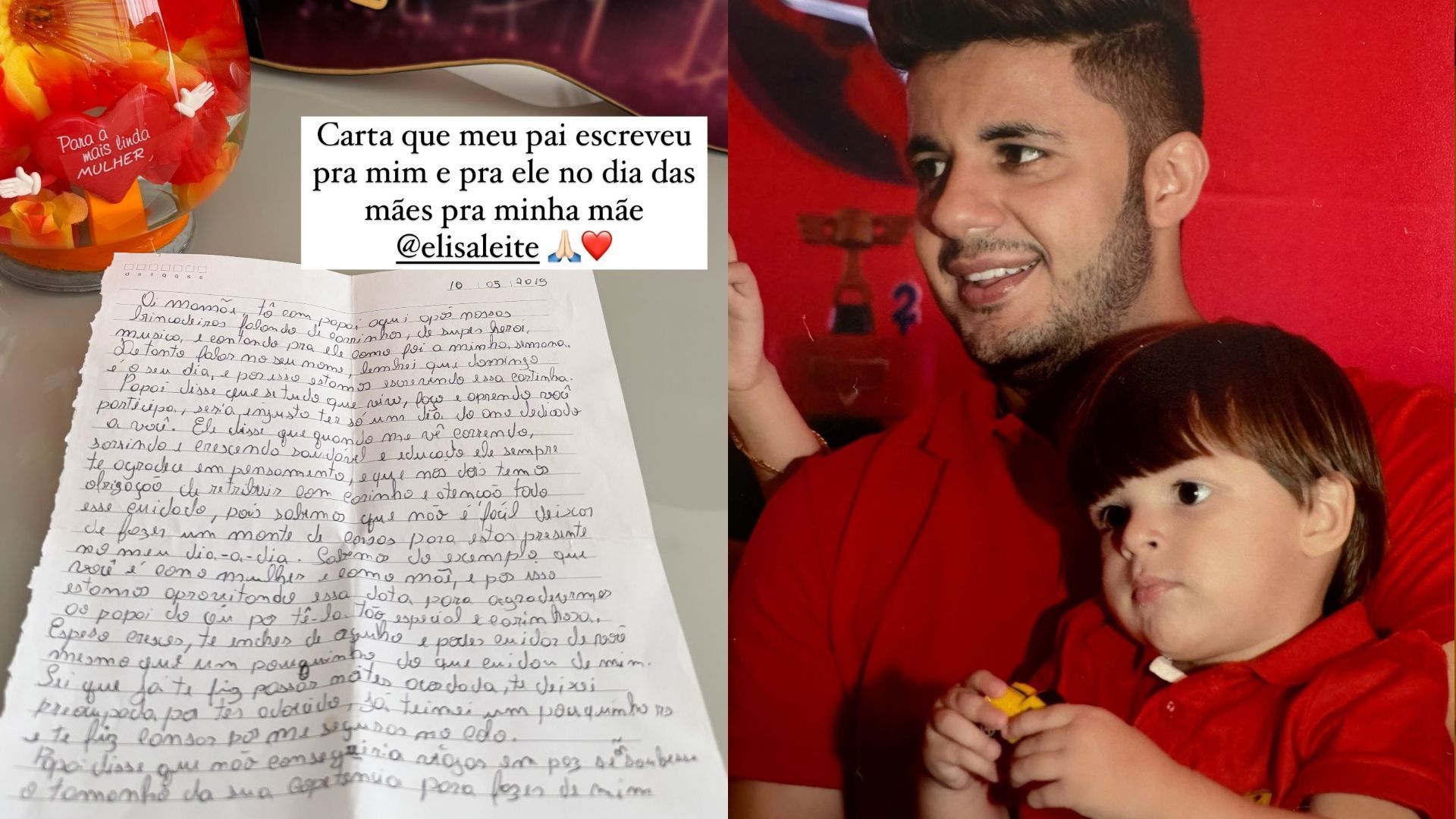 reescreva este título em português com até 64 caracteres Carta de Cristiano Araújo narrava momentos de pai e filho; leia na íntegra