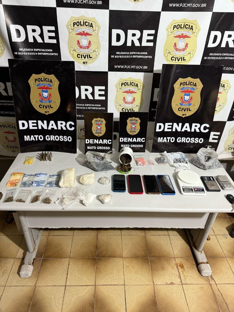Polícia Civil prende e autua dois homens por tráfico de drogas em Várzea Grande -