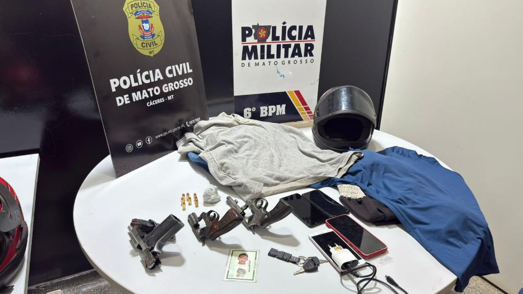 Polícia Militar e PJC desarticulam quadrilha suspeita por tentativa de homicídio e apreende armas -