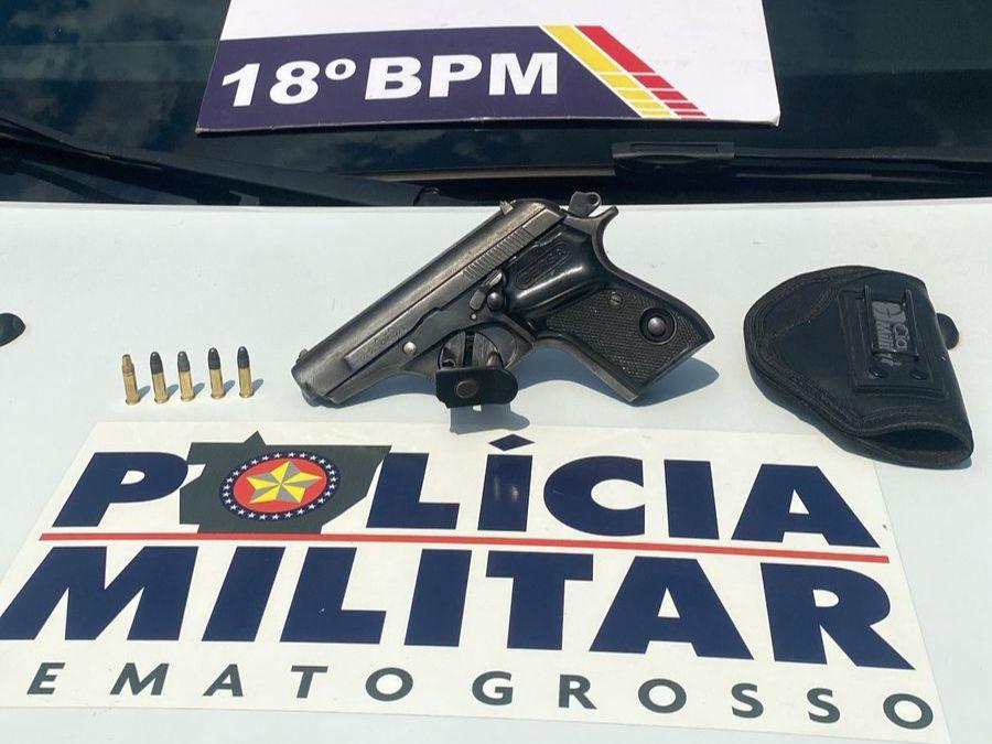 Polícia Militar prende suspeito por violência doméstica e apreende pistola em Pontes e Lacerda -