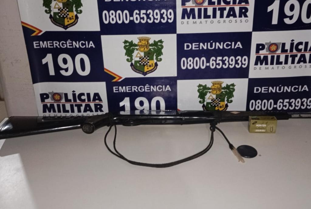 PM prende homem por agredir esposa e porte ilegal de arma em Vila Bela da Santíssima Trindade -