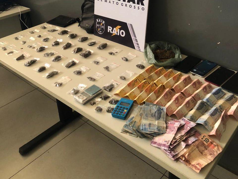 Companhia Raio da PM prende homem com 45 porções de maconha em Várzea Grande -