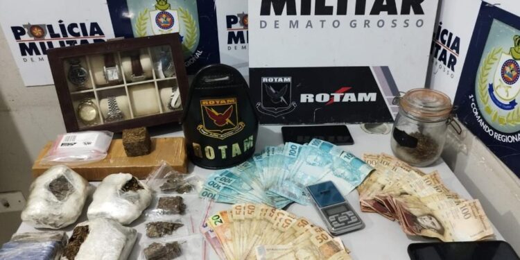 Rotam prende homem e apreende R$ 4,5 mil em dinheiro e porções de maconha -