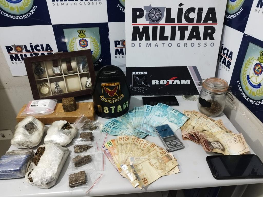 Rotam prende homem e apreende R$ 4,5 mil em dinheiro e porções de maconha -