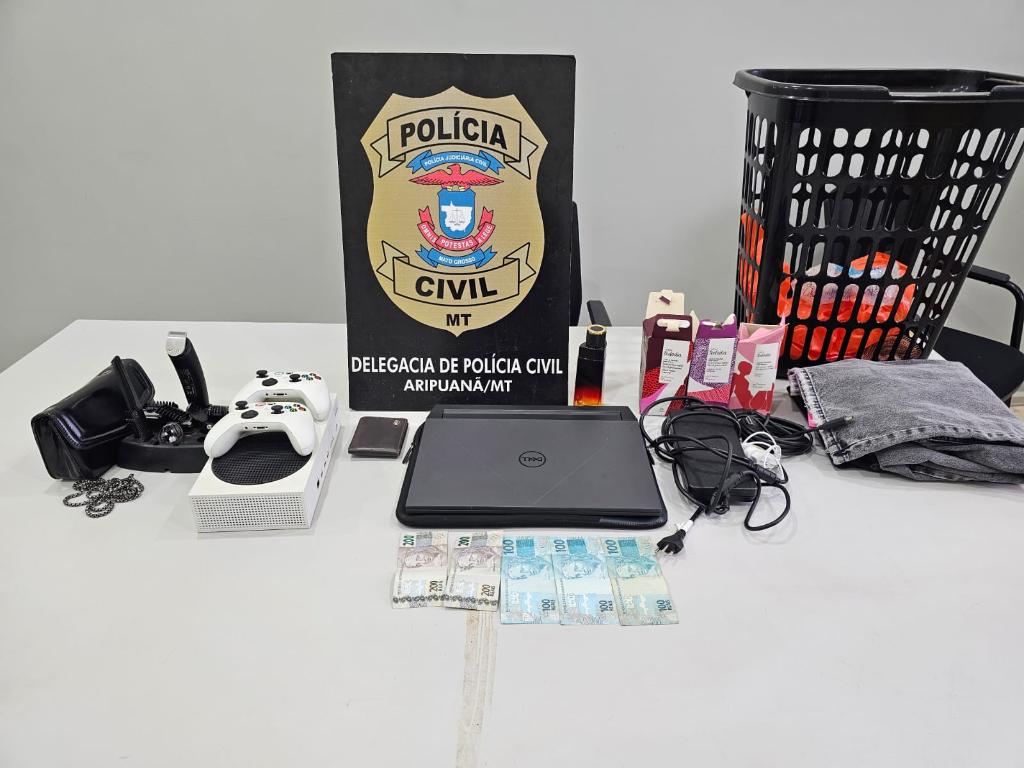 Polícia Civil prende autor de furto a residência e recupera todos os objetos em Aripuanã -
