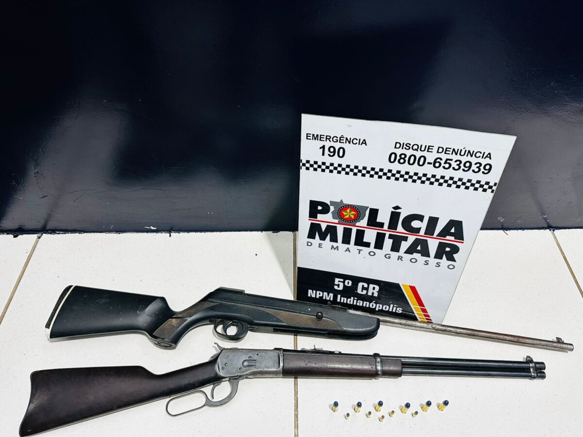 Suspeitos são presos e armas de fogo apreendidas na zona rural de Barra do Garças