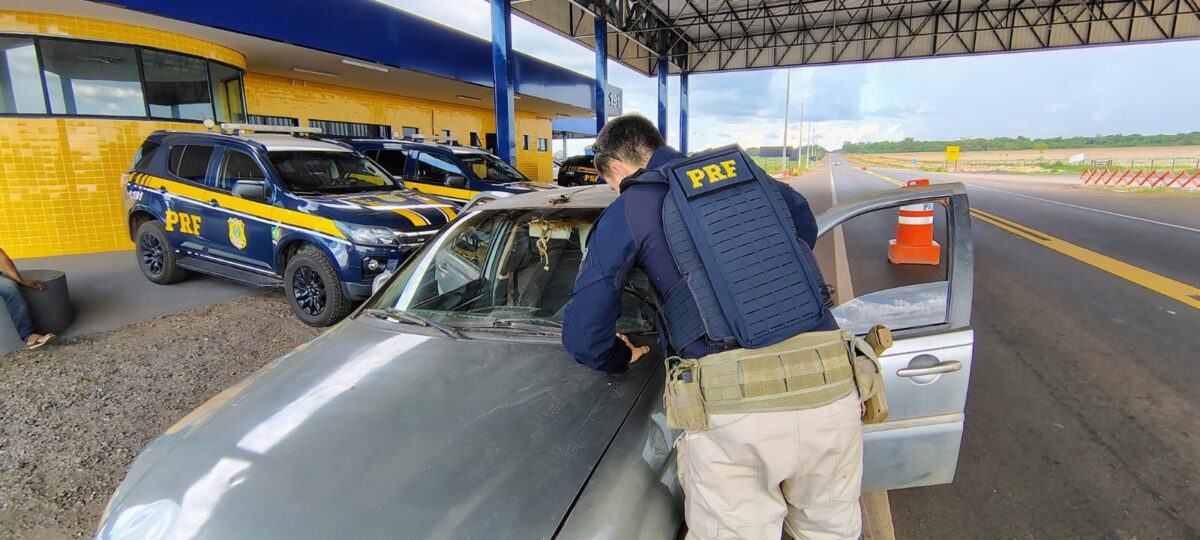 Veículo roubado em 2021 no DF é recuperado pela PRF na BR-070, em Barra do Garças