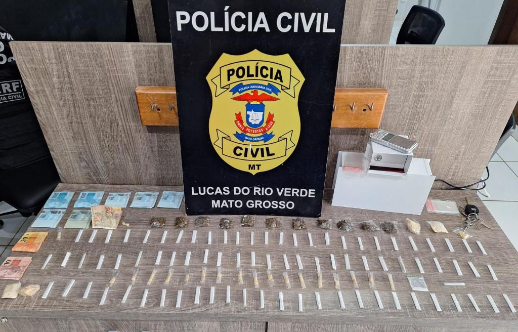 Polícia Civil prende três suspeitos pelo crime de tráfico de drogas em Lucas do Rio Verde -