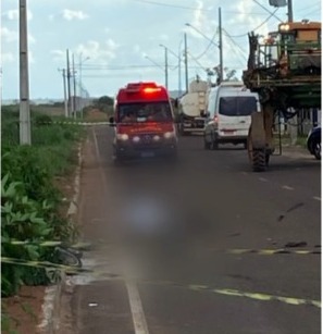 Adolescente morre em acidente envolvendo pulverizador e bicicleta elétrica em Água Boa; veja