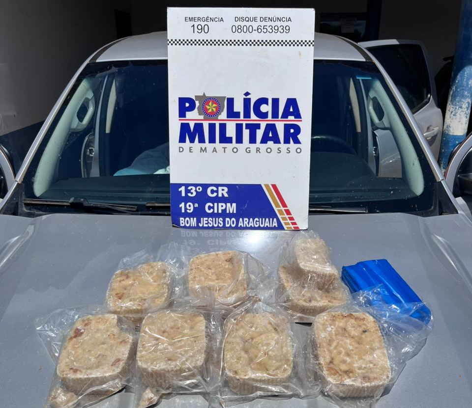 Polícia Militar prende faccionado com oito quilos de entorpecentes em Bom Jesus do Araguaia