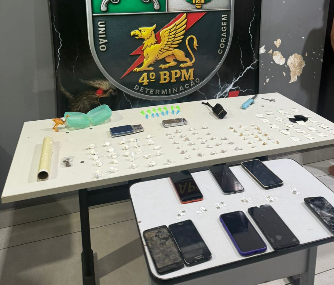 Polícia Militar prende quatro pessoas por tráfico de drogas e estelionato em Várzea Grande