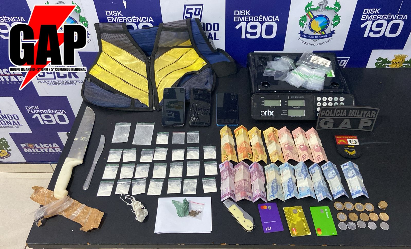 Polícia Militar prende dois homens por tráfico de drogas em Barra do Garças