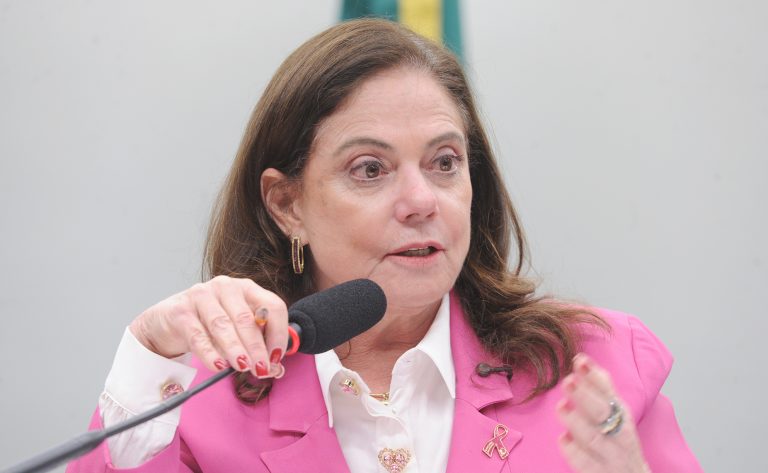 Deputada Soraya Santos fala ao microfone