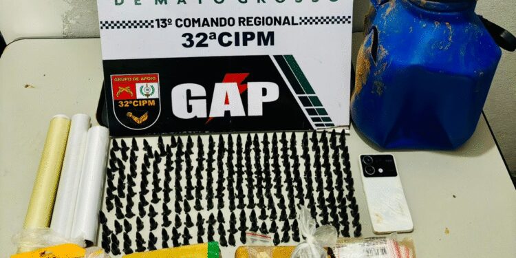 PM prende faccionado com drogas e máquinas caça-níqueis em Nova Xavantina