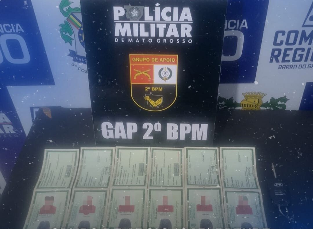 Homem é preso com documentos falsos em abordagem na MT-100