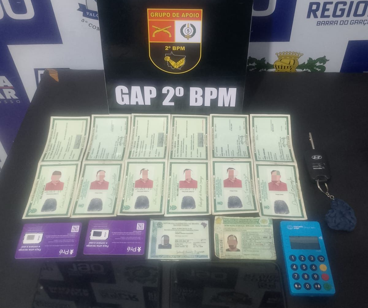 Homem é preso pela PM com documentos falsos em abordagem na MT-100