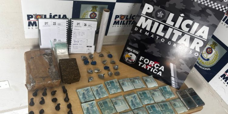 Força Tática prende homem com porções de drogas e R$ 20 mil em dinheiro em Cuiabá