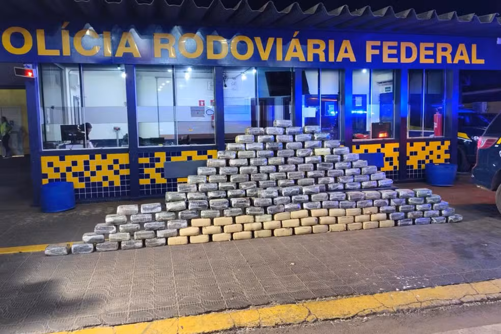 Motorista é preso após cão farejador localizar meia tonelada de ‘skunk’ em fundo falso de caminhão em MT